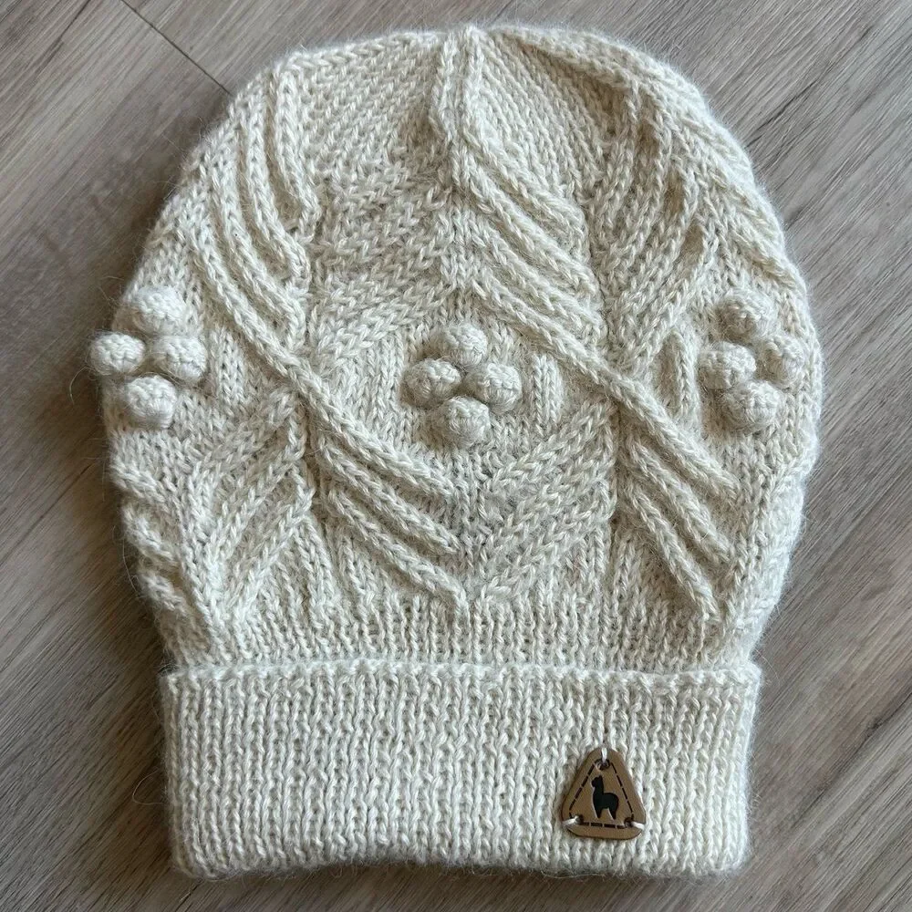 Classic Alpaca Fine Alpaca Clothing & Accessories Cream Crochet Beanie Hat